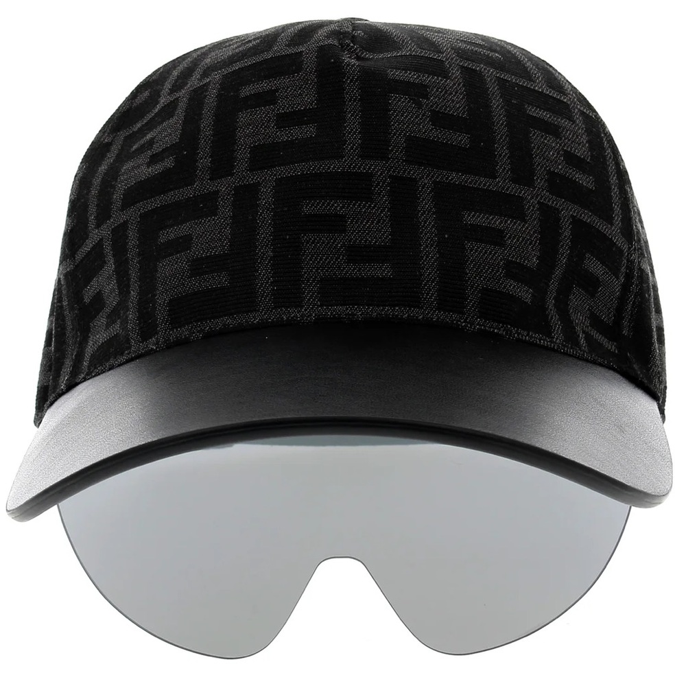 Fendi Black & Gray Cap Brand New Never Worn. Duster bag included.